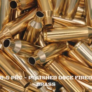6.5 PRC - Polished Once Fired Brass (50)